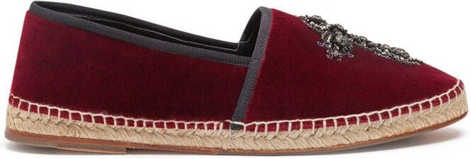Dolce & Gabbana cross embellished espadrilles Red
