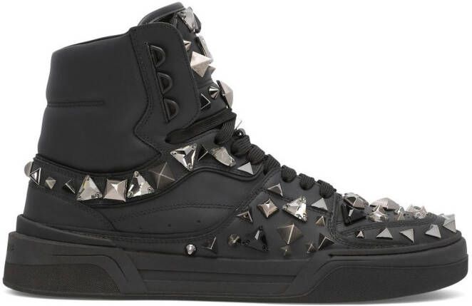 Dolce & Gabbana DG logo studded high-top sneakers Black