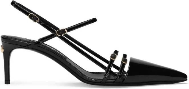 Dolce & Gabbana DG-plaque leather pumps Black