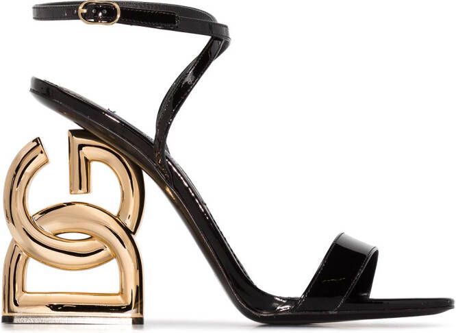 Dolce & Gabbana DG Pop Keira 105mm sandals Black