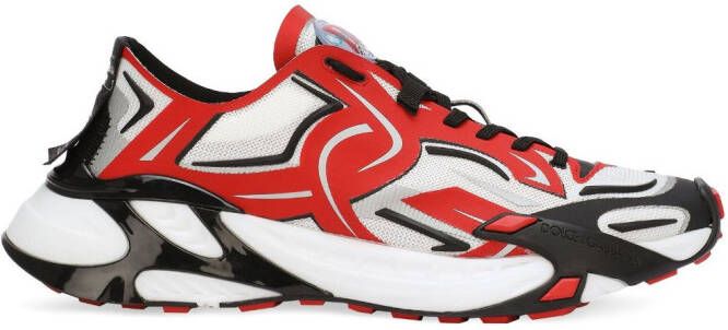 Dolce & Gabbana Fast in Maglina logo-patch sneakers Red