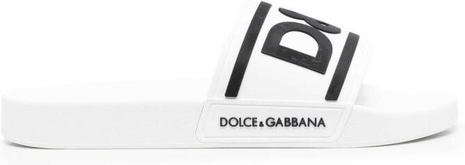 Dolce & Gabbana Gomma pool slides White