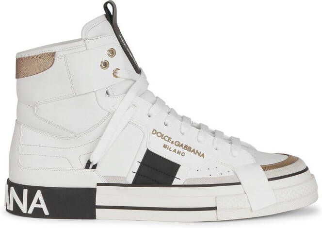 Dolce & Gabbana high-top lace-up sneakers White