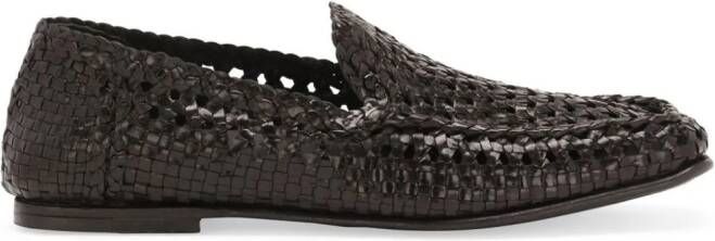 Dolce & Gabbana interwoven leather loafers Black