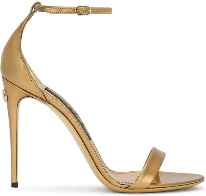 Dolce & Gabbana Keira metallic sandals Gold