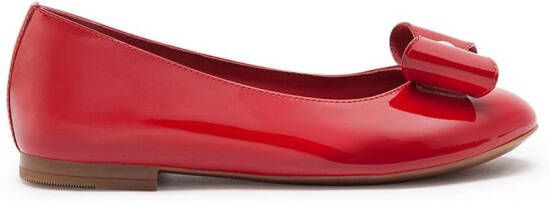Dolce & Gabbana Kids bow-detail ballerina shoes Red
