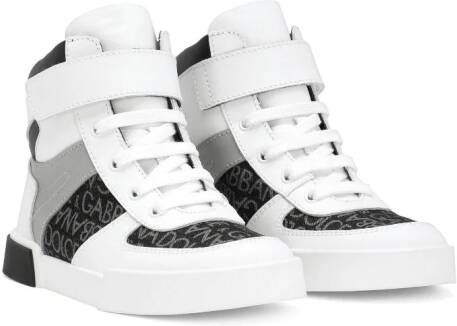 Dolce & Gabbana Kids colour-block high-top sneakers White