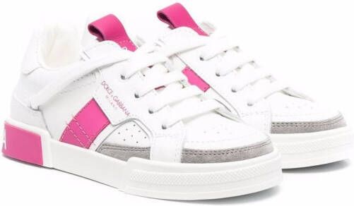 Dolce & Gabbana Kids colour-block leather sneakers White
