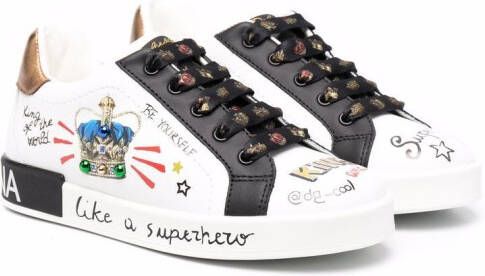 Dolce & Gabbana Kids Like a Superhero low-top sneakers White