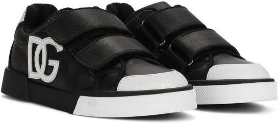 Dolce & Gabbana Kids Portofino Light leather sneakers Black