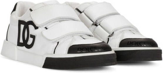 Dolce & Gabbana Kids Portofino Light leather sneakers White