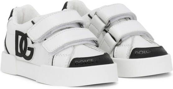Dolce & Gabbana Kids Portofino Light leather sneakers White