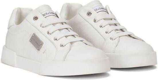 Dolce & Gabbana Kids Portofino Light leather sneakers White