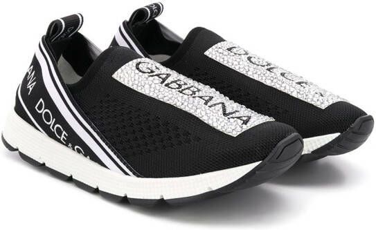Dolce & Gabbana Kids logo print sneakers Black