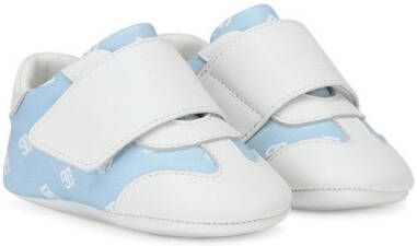 Dolce & Gabbana Kids logo-print leather sneakers Blue