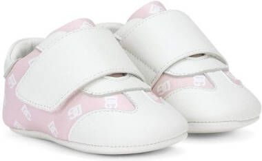 Dolce & Gabbana Kids logo-print leather sneakers Pink