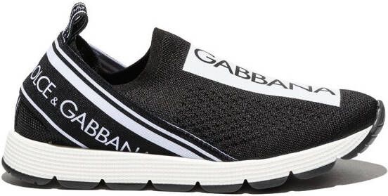 Dolce & Gabbana Kids logo sock-style sneakers Black