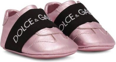 Dolce & Gabbana Kids leather slip-on sneakers Pink