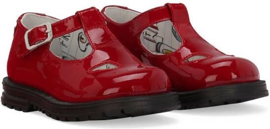 Dolce & Gabbana Kids polished-finish ballerinas Red