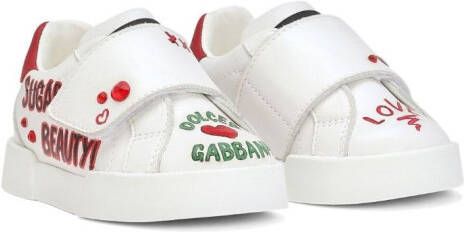 Dolce & Gabbana Kids Portofino graphic-print sneakers White