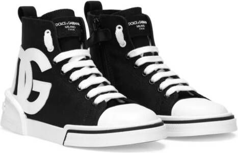 Dolce & Gabbana Kids Portofino Space high-top sneakers Black