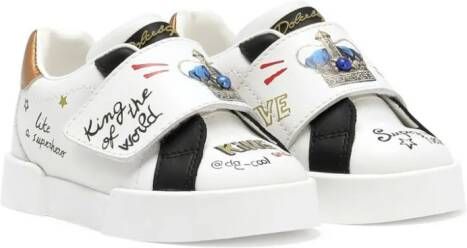 Dolce & Gabbana Kids printed Portofino sneakers White