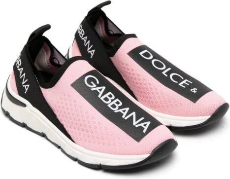 Dolce & Gabbana Kids Sorrento slip-on sneakers Pink
