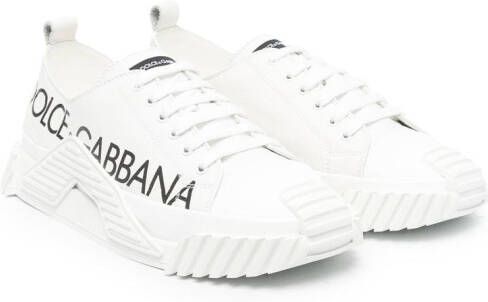 Dolce & Gabbana Kids TEEN NS1 logo-print low-top sneakers White