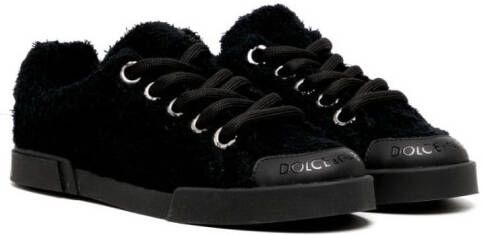 Dolce & Gabbana Kids textured low-top sneakers Black