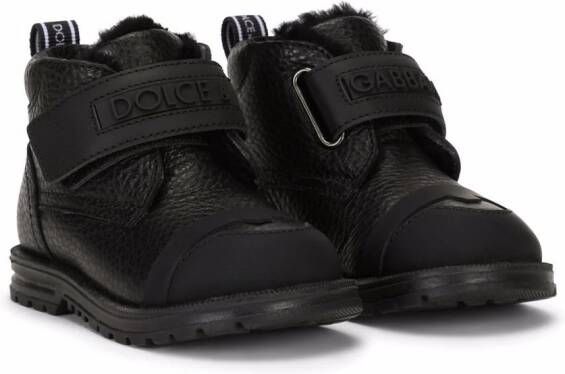 Dolce & Gabbana Kids touch-strap boots Black