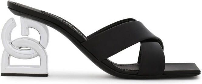 Dolce & Gabbana 75mm 3.5 patent leather sandals Black