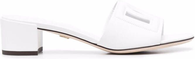 Dolce & Gabbana 40mm DG-logo mules White