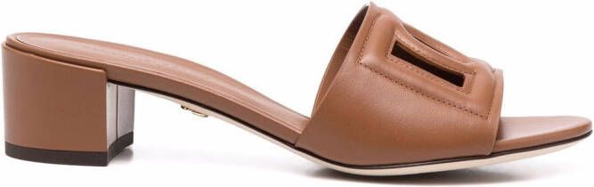 Dolce & Gabbana 40mm DG-logo mules Brown
