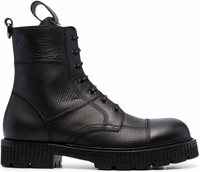 Dolce & Gabbana logo-plaque ankle boots Black