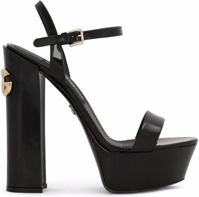 Dolce & Gabbana 145mm Keira platform sandals Black