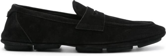 Dolce & Gabbana logo-plaque suede loafers Black