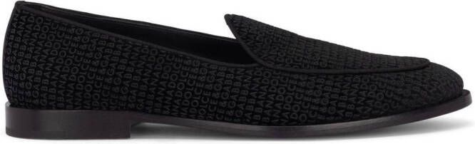 Dolce & Gabbana classic velvet slippers Black