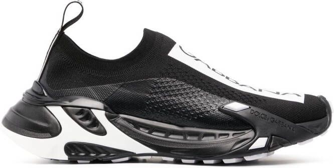 Dolce & Gabbana logo-print panelled sneakers Black