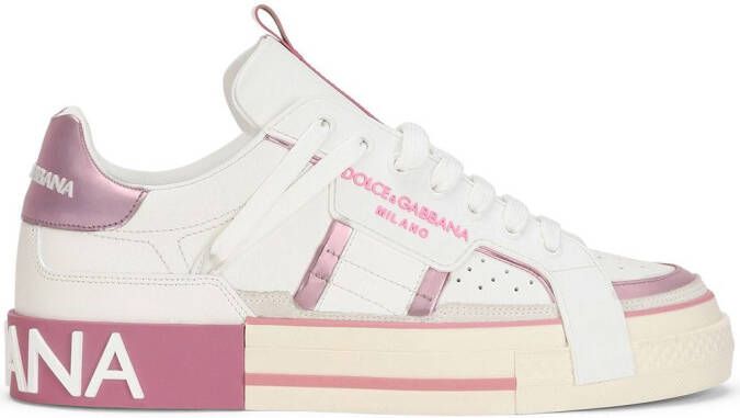 Dolce & Gabbana logo-stripe low-top sneakers White