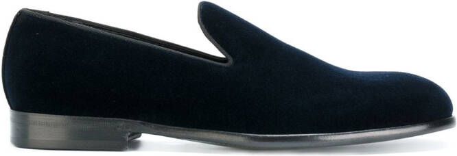 Dolce & Gabbana velvet slippers Blue