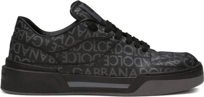 Dolce & Gabbana New Roma coated-jacquard sneakers Black