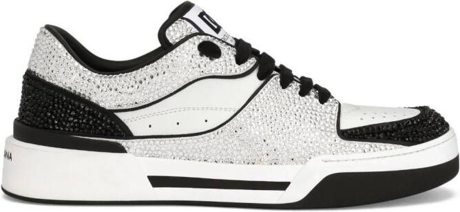 Dolce & Gabbana New Roma rhinestone-embellished sneakers White