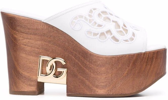 Dolce & Gabbana open-toe platform-sole sandals White