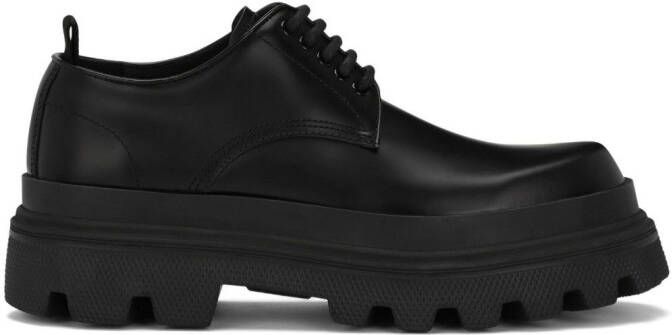 Dolce & Gabbana platform leather derby shoes Black