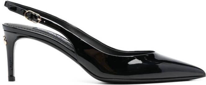 Dolce & Gabbana point-toe slingback pumps Black