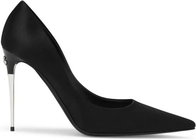 Dolce & Gabbana 105mm pointed leather pumps Black