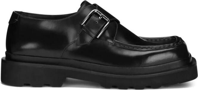 Dolce & Gabbana polished leather monk shoes Black