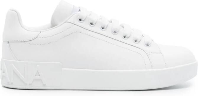 Dolce & Gabbana Portofino leather sneakers White