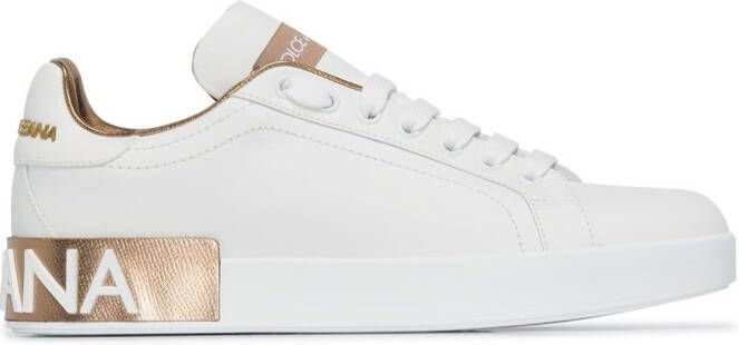 Dolce & Gabbana Portofino leather sneakers White