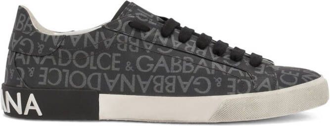 Dolce & Gabbana Portofino logo-print sneakers Grey